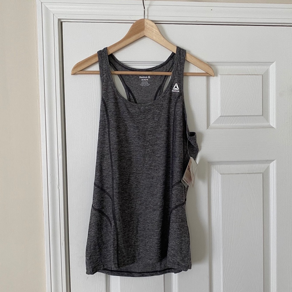 NWT BlackHeather Reebok Performance Racerback Tank